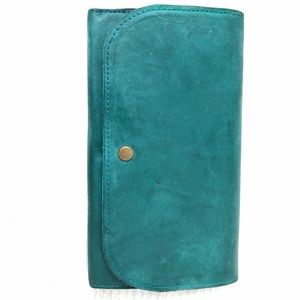 Able Ethical fashion brand wallet. Teal leather.